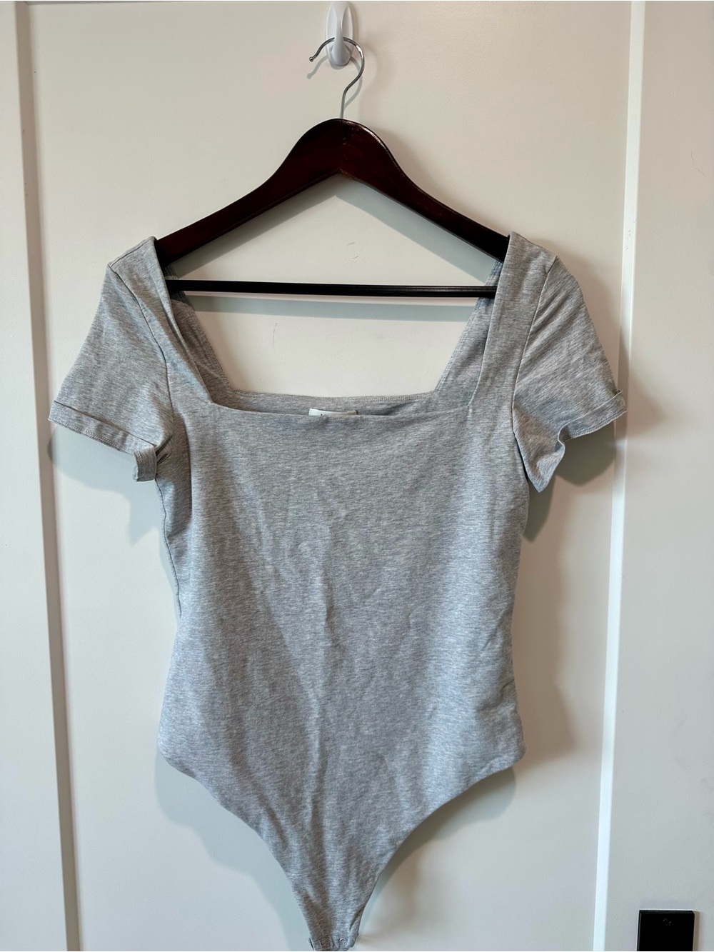 Aritzia Babaton Contour Squareneck Bodysuit Gray L